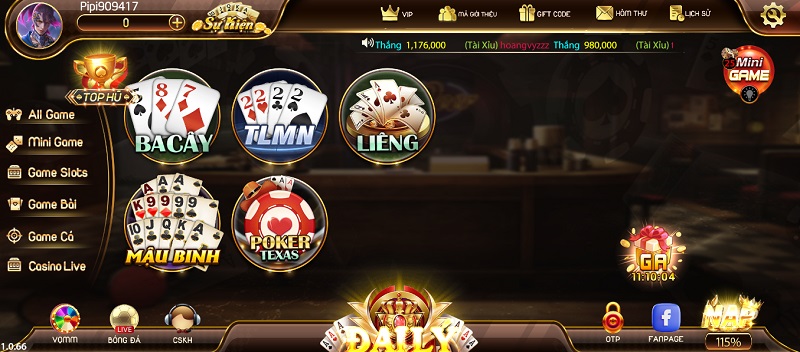 Đa dạng các thể loại game bài Na99